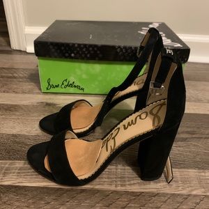 Sam Edelman Yaro Black Suede Block Heel